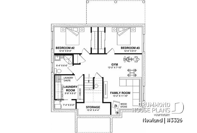 Finished basement (Optional $) - Small split level home, 1 to 3 beds, optional finished basement ($), 2 family rooms, wood burning stove, gym - Newland