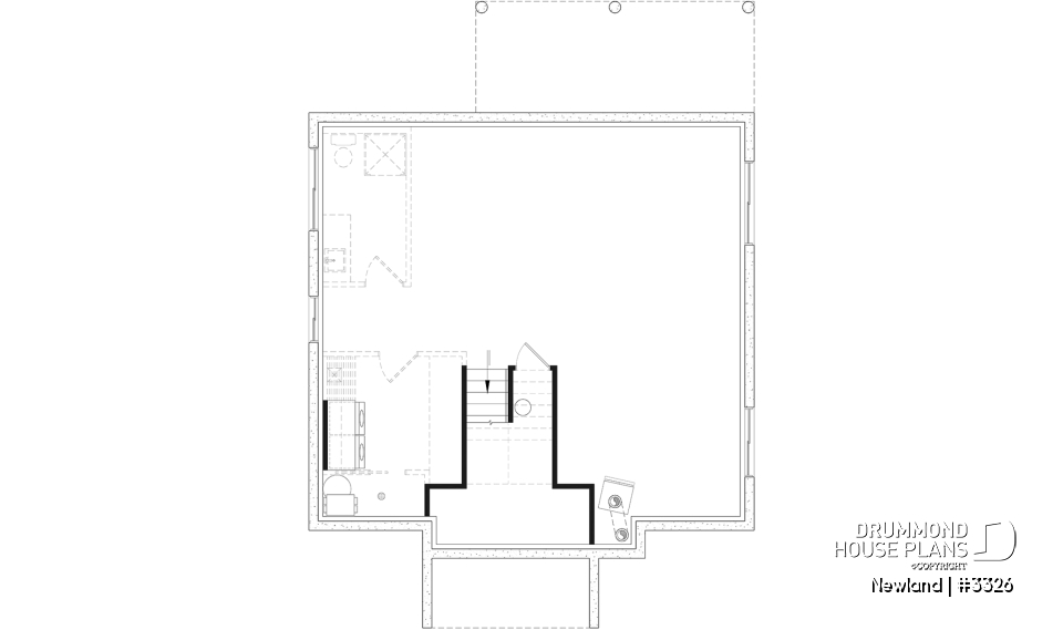 Unfinished basement - Small split level home, 1 to 3 beds, optional finished basement ($), 2 family rooms, wood burning stove, gym - Newland