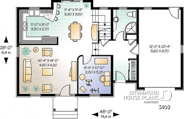 1st level - Bonus living area in attic, 3 bedrooms, walk-in in master bedroom, garage, home office - Bellevarde