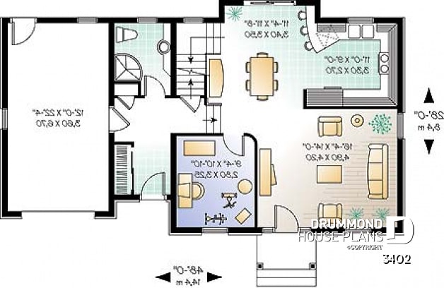1st level - Bonus living area in attic, 3 bedrooms, walk-in in master bedroom, garage, home office - Bellevarde