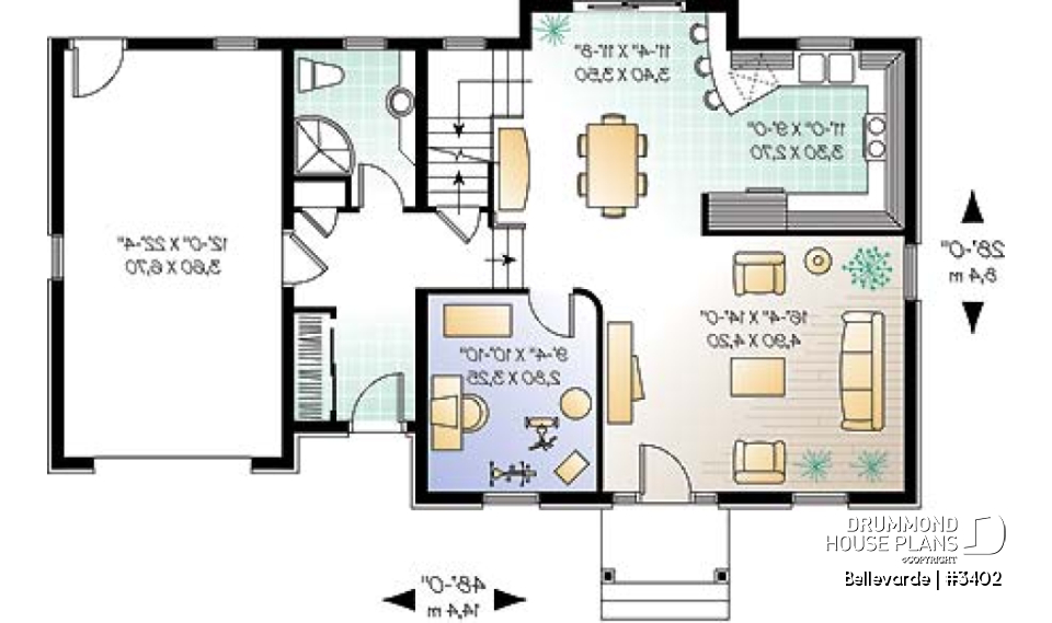 1st level - Bonus living area in attic, 3 bedrooms, walk-in in master bedroom, garage, home office - Bellevarde