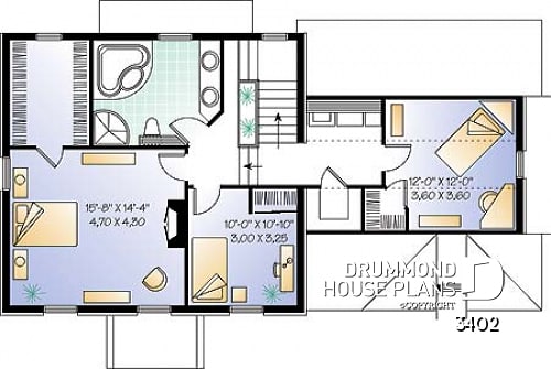 2nd level - Bonus living area in attic, 3 bedrooms, walk-in in master bedroom, garage, home office - Bellevarde