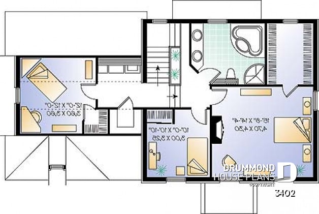 2nd level - Bonus living area in attic, 3 bedrooms, walk-in in master bedroom, garage, home office - Bellevarde