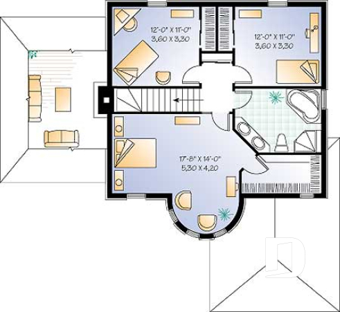 2nd level - Classic 2-storey 3 bedrooms, large sunken family room with fireplace, garage, home office - Willingdon 2