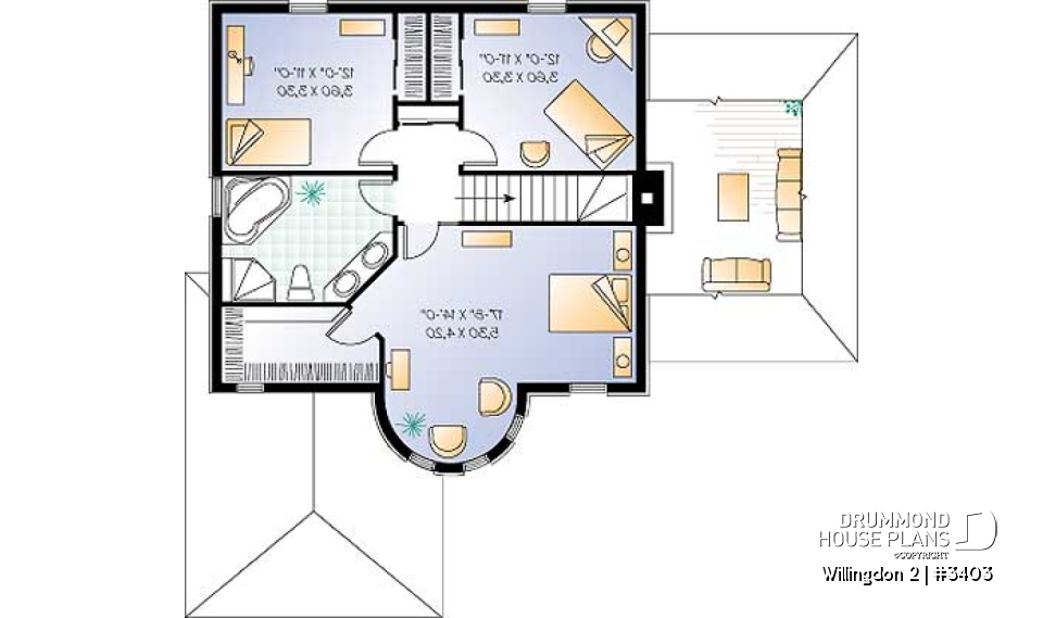 2nd level - Classic 2-storey 3 bedrooms, large sunken family room with fireplace, garage, home office - Willingdon 2