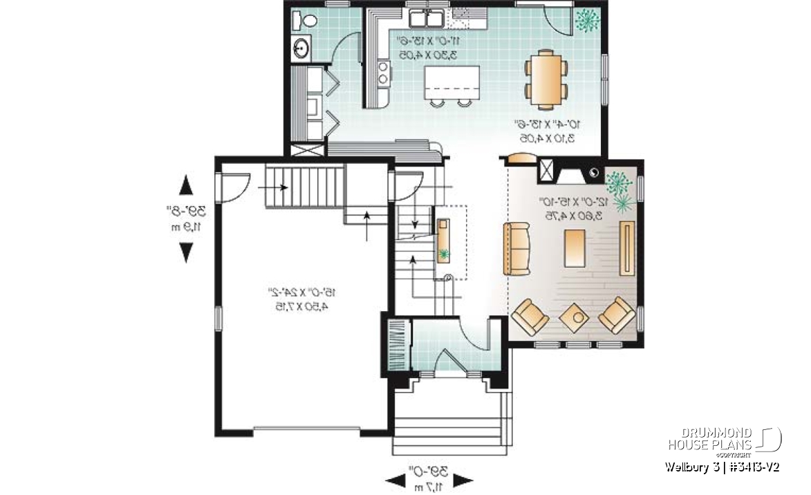 1st level - European style home with large master bedroom, open kitchen / dining concept, mezzanine overlooking the living - Wellbury 3