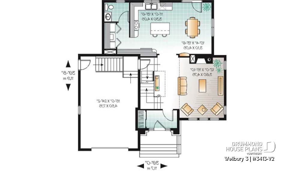 1st level - European style home with large master bedroom, open kitchen / dining concept, mezzanine overlooking the living - Wellbury 3