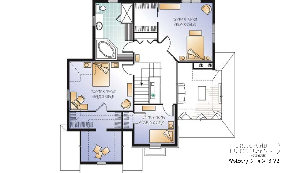 2nd level - European style home with large master bedroom, open kitchen / dining concept, mezzanine overlooking the living - Wellbury 3