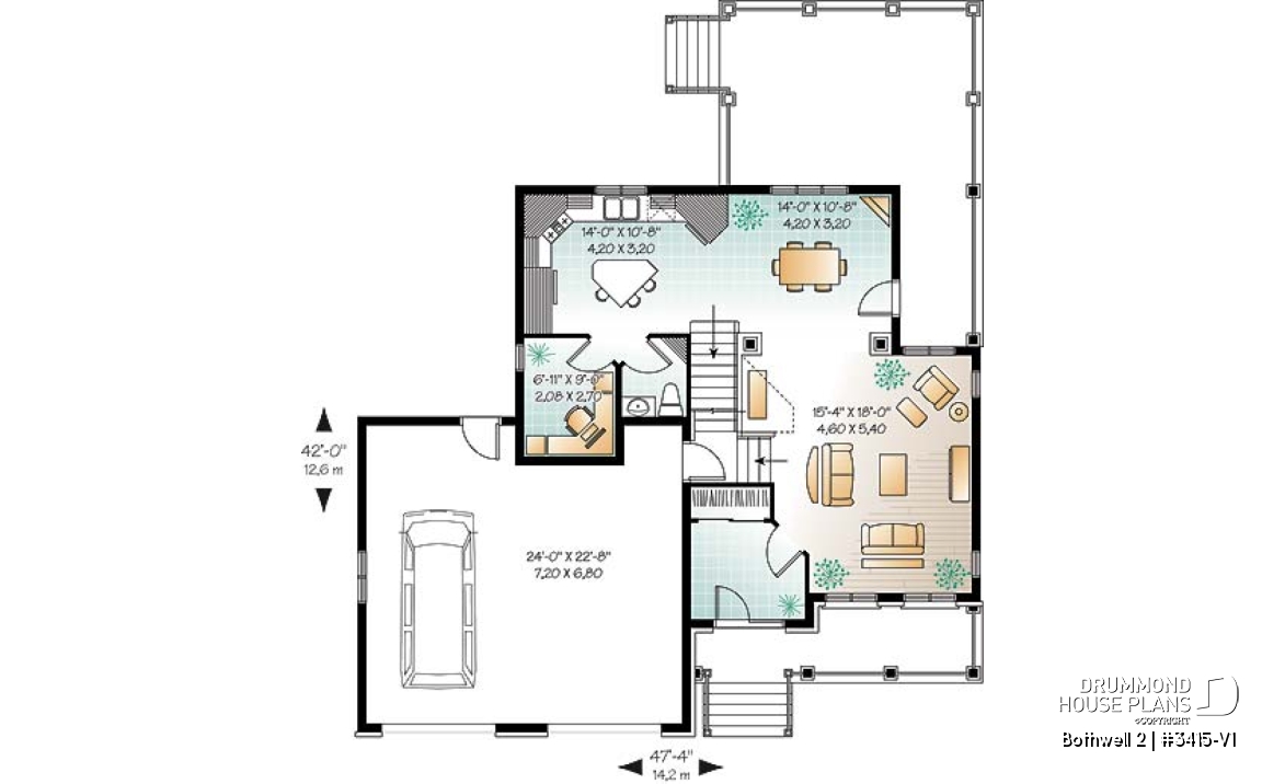 1st level - Country style home, 3 bedrooms, large family room, a home office and a double garage - Bothwell 2