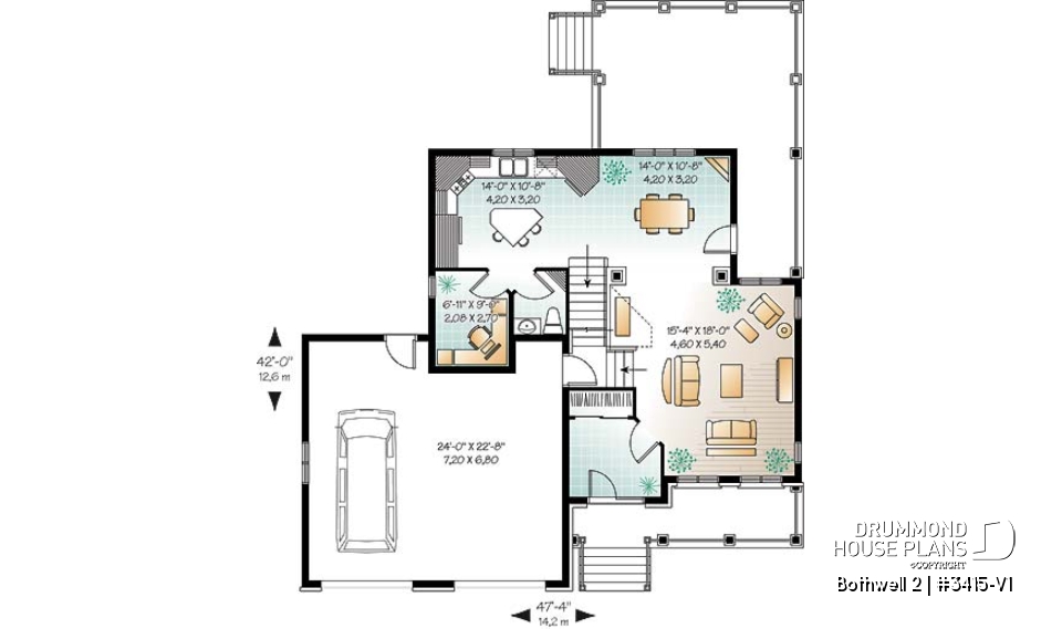 1st level - Country style home, 3 bedrooms, large family room, a home office and a double garage - Bothwell 2