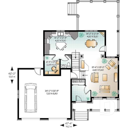 1st level - Country style home, 3 bedrooms, large family room, a home office and a double garage - Bothwell 2
