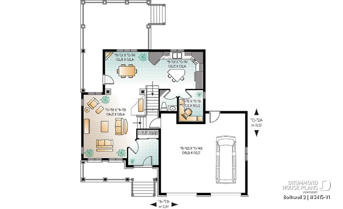 1st level - Country style home, 3 bedrooms, large family room, a home office and a double garage - Bothwell 2