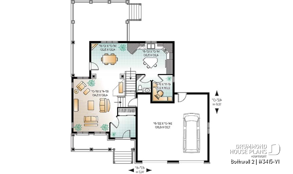 1st level - Country style home, 3 bedrooms, large family room, a home office and a double garage - Bothwell 2