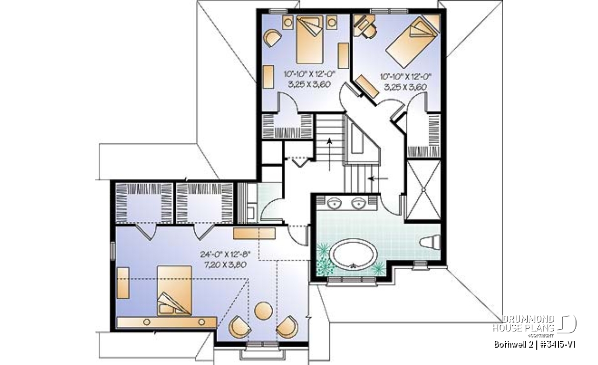 2nd level - Country style home, 3 bedrooms, large family room, a home office and a double garage - Bothwell 2