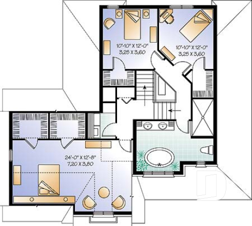 2nd level - Country style home, 3 bedrooms, large family room, a home office and a double garage - Bothwell 2