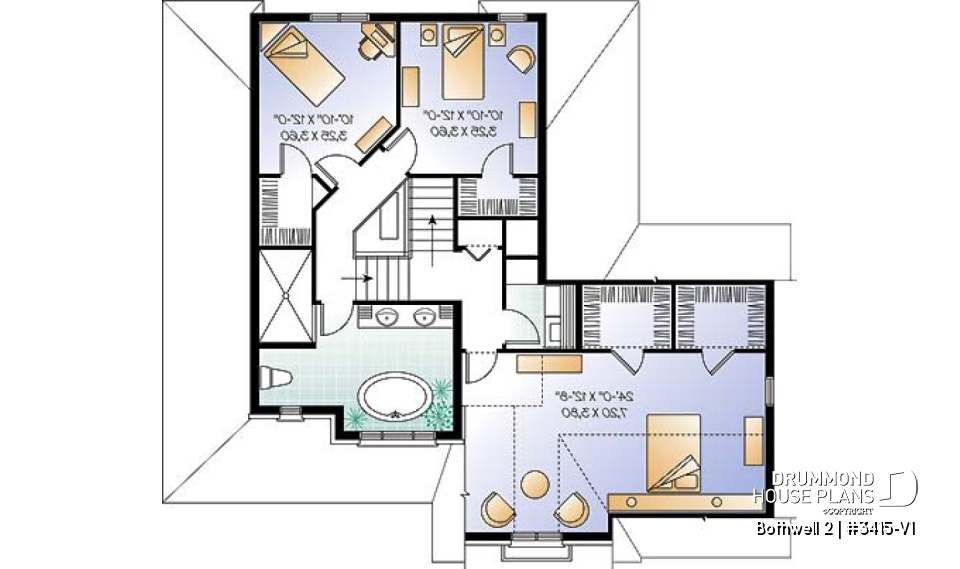 2nd level - Country style home, 3 bedrooms, large family room, a home office and a double garage - Bothwell 2