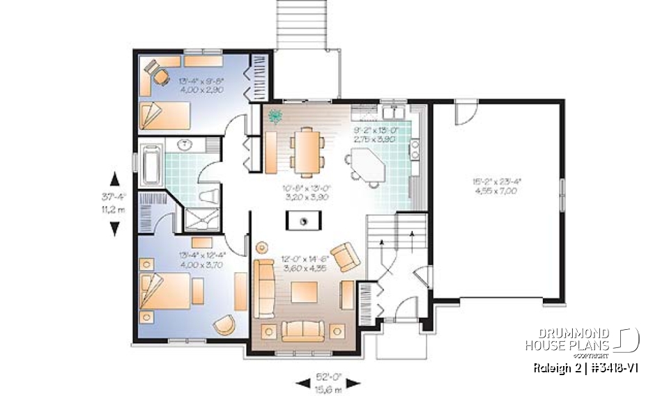 1st level - Split level country home, 2 to 4 bedrooms, 2 family rooms, central fireplace, ample storage, garage - Raleigh 2