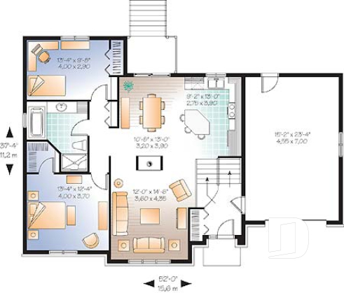 1st level - Split level country home, 2 to 4 bedrooms, 2 family rooms, central fireplace, ample storage, garage - Raleigh 2