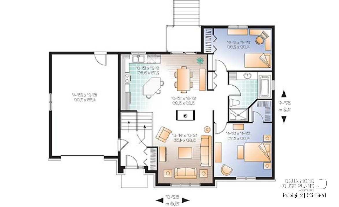 1st level - Split level country home, 2 to 4 bedrooms, 2 family rooms, central fireplace, ample storage, garage - Raleigh 2