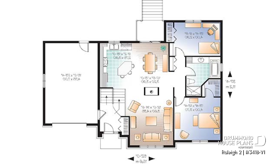 1st level - Split level country home, 2 to 4 bedrooms, 2 family rooms, central fireplace, ample storage, garage - Raleigh 2