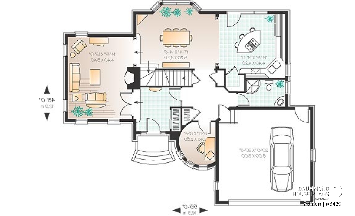 1st level - Beautiful master bedroom, 3 bedrooms, large living room kitchen with pantry and island, 2-car garage - Pontois