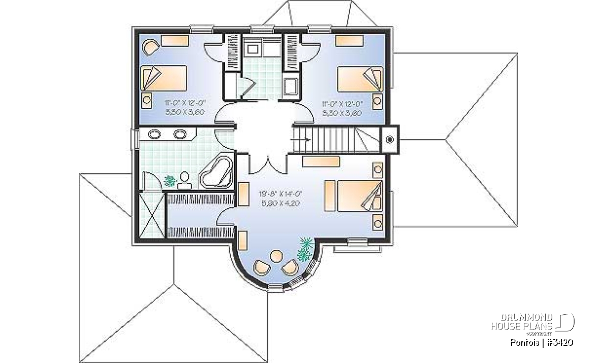 2nd level - Beautiful master bedroom, 3 bedrooms, large living room kitchen with pantry and island, 2-car garage - Pontois