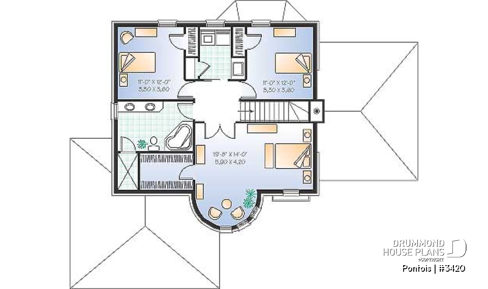 2nd level - Beautiful master bedroom, 3 bedrooms, large living room kitchen with pantry and island, 2-car garage - Pontois