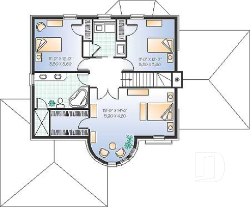 2nd level - Beautiful master bedroom, 3 bedrooms, large living room kitchen with pantry and island, 2-car garage - Pontois