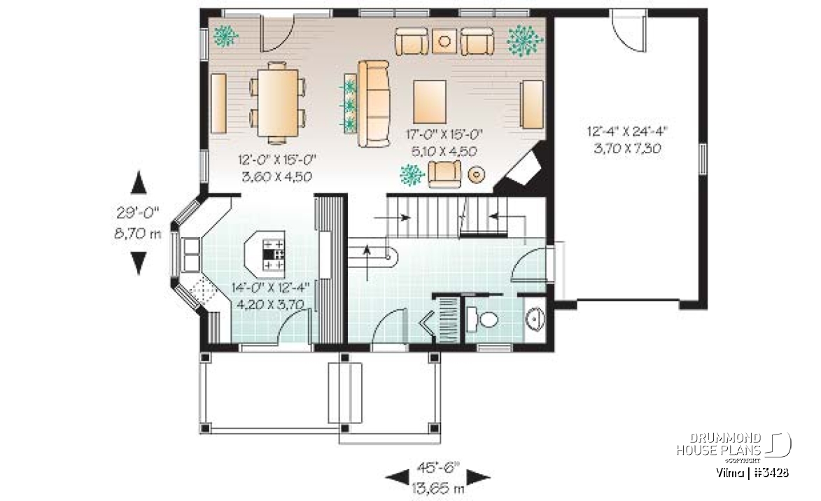 1st level - Traditional 3 beds 2.5 baths with master suite, jack &amp; jill bath, large bonus space above garage, open space - Vilma