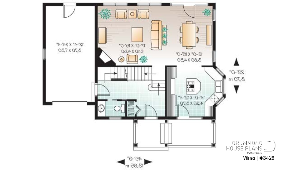 1st level - Traditional 3 beds 2.5 baths with master suite, jack &amp; jill bath, large bonus space above garage, open space - Vilma