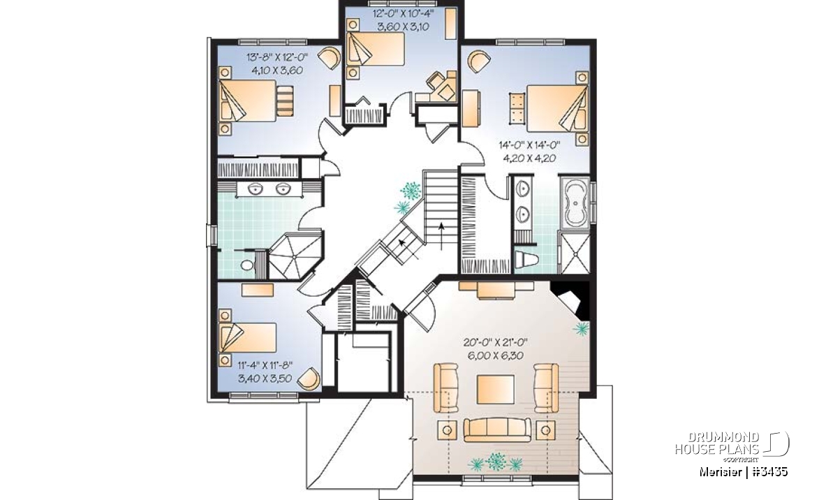 2nd level - 2 storey classical and stylish house designe, 4 to 5 bedrooms, luxurious master suite - Merisier