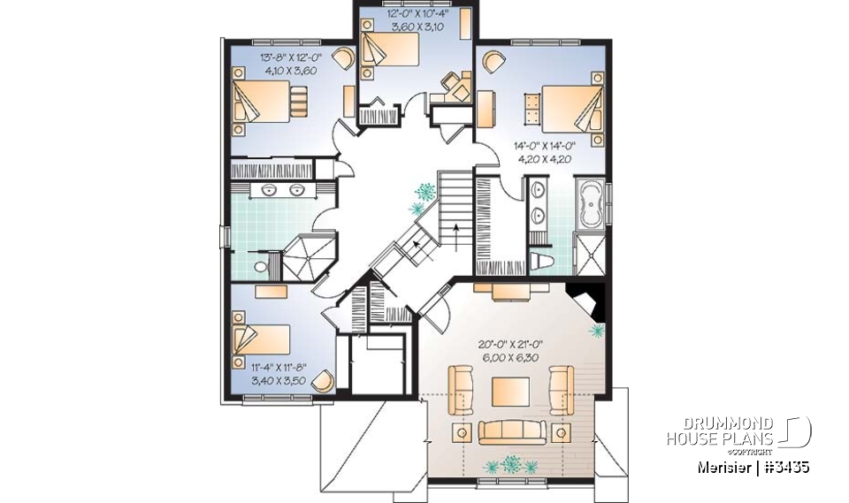 2nd level - 2 storey classical and stylish house designe, 4 to 5 bedrooms, luxurious master suite - Merisier