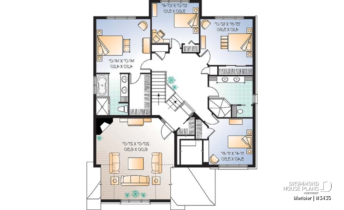 2nd level - 2 storey classical and stylish house designe, 4 to 5 bedrooms, luxurious master suite - Merisier
