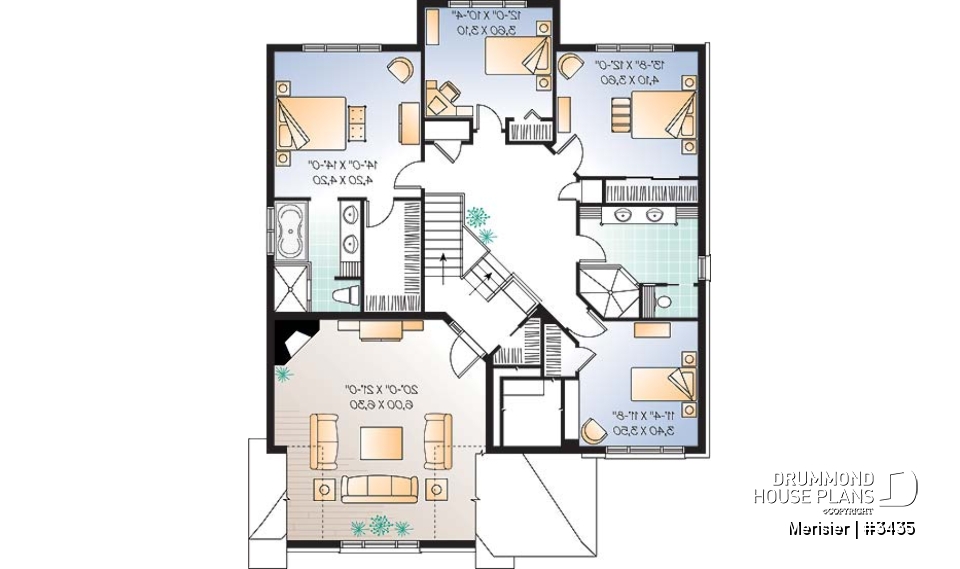 2nd level - 2 storey classical and stylish house designe, 4 to 5 bedrooms, luxurious master suite - Merisier