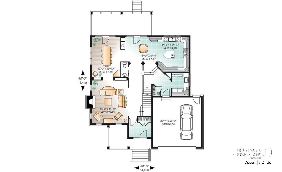 1st level - European 5 bedroom with master suite &amp; great room - Cabot