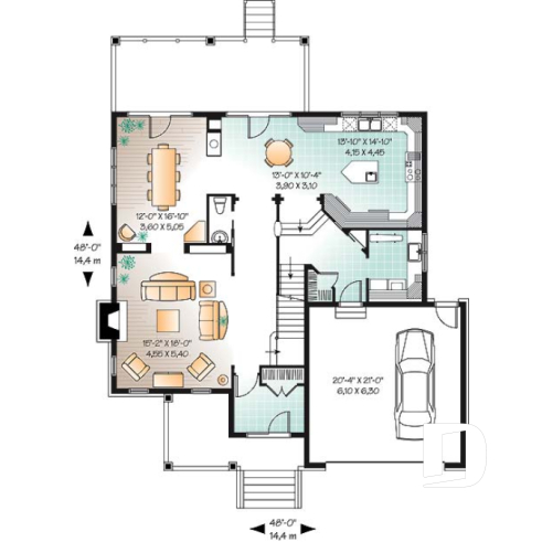 1st level - European 5 bedroom with master suite & great room - Cabot