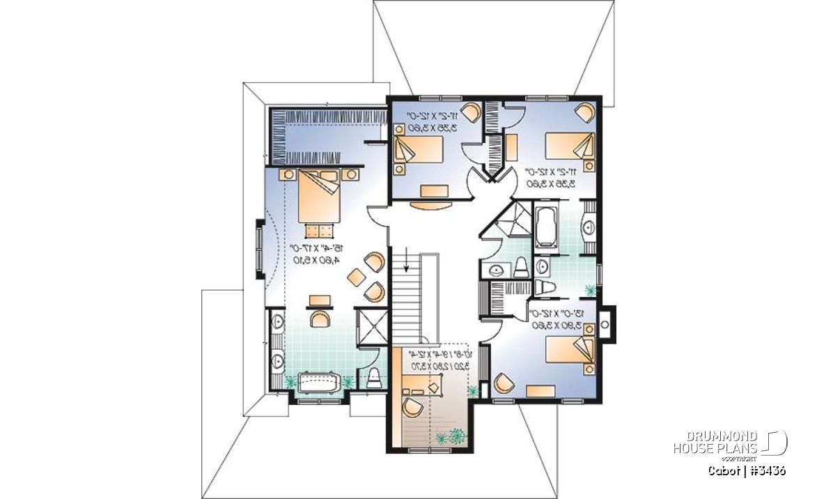 2nd level - European 5 bedroom with master suite &amp; great room - Cabot