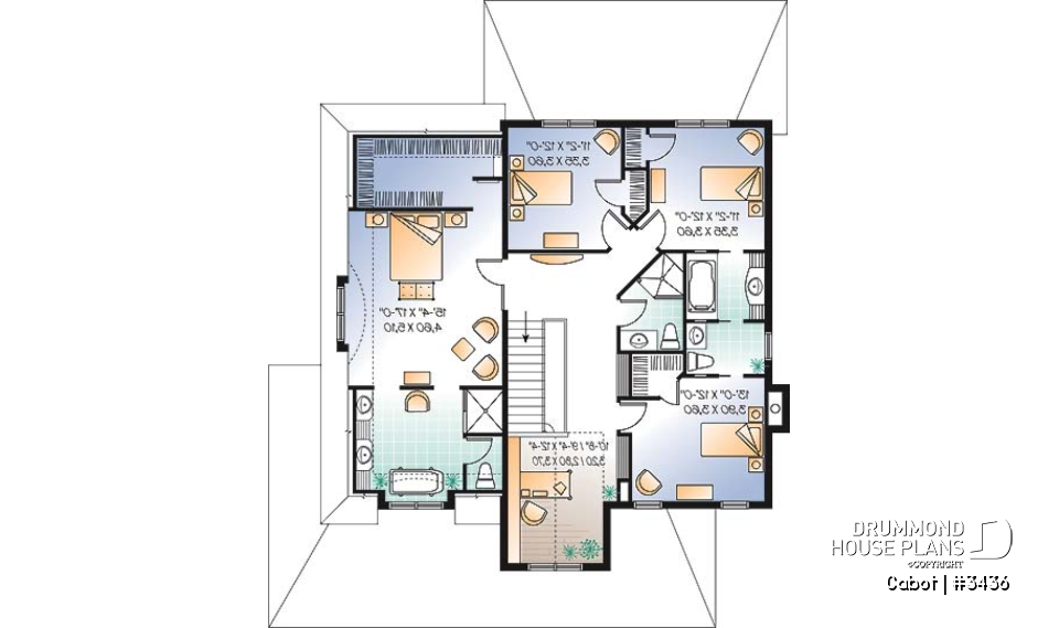 2nd level - European 5 bedroom with master suite &amp; great room - Cabot