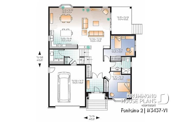 1st level - European style with terrace and  3 large bedrooms and garage - Fontaine 2