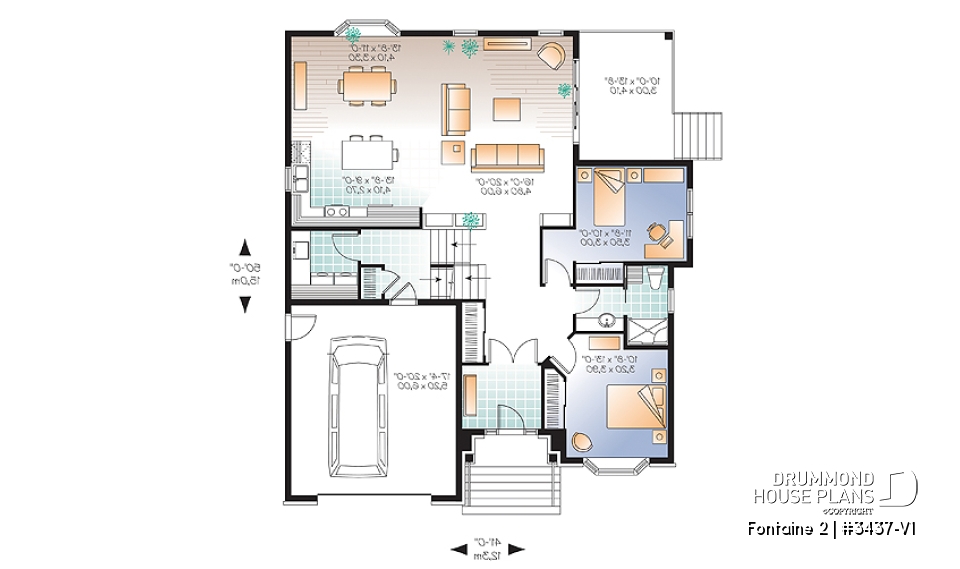 1st level - European style with terrace and  3 large bedrooms and garage - Fontaine 2