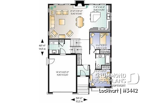1st level - Craftsman 3 bedroom with double garage, fireplace & triple patio doors - Lockhart