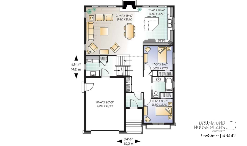 1st level - Craftsman 3 bedroom with double garage, fireplace &amp; triple patio doors - Lockhart