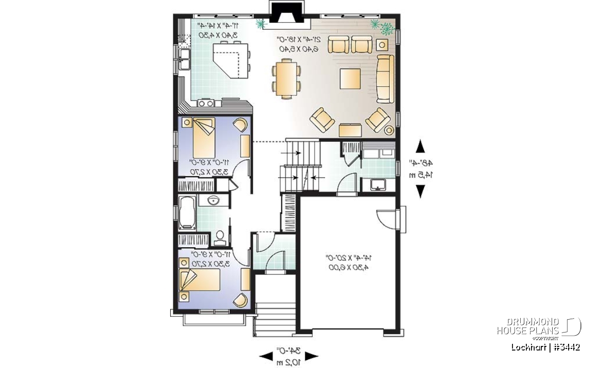 1st level - Craftsman 3 bedroom with double garage, fireplace &amp; triple patio doors - Lockhart