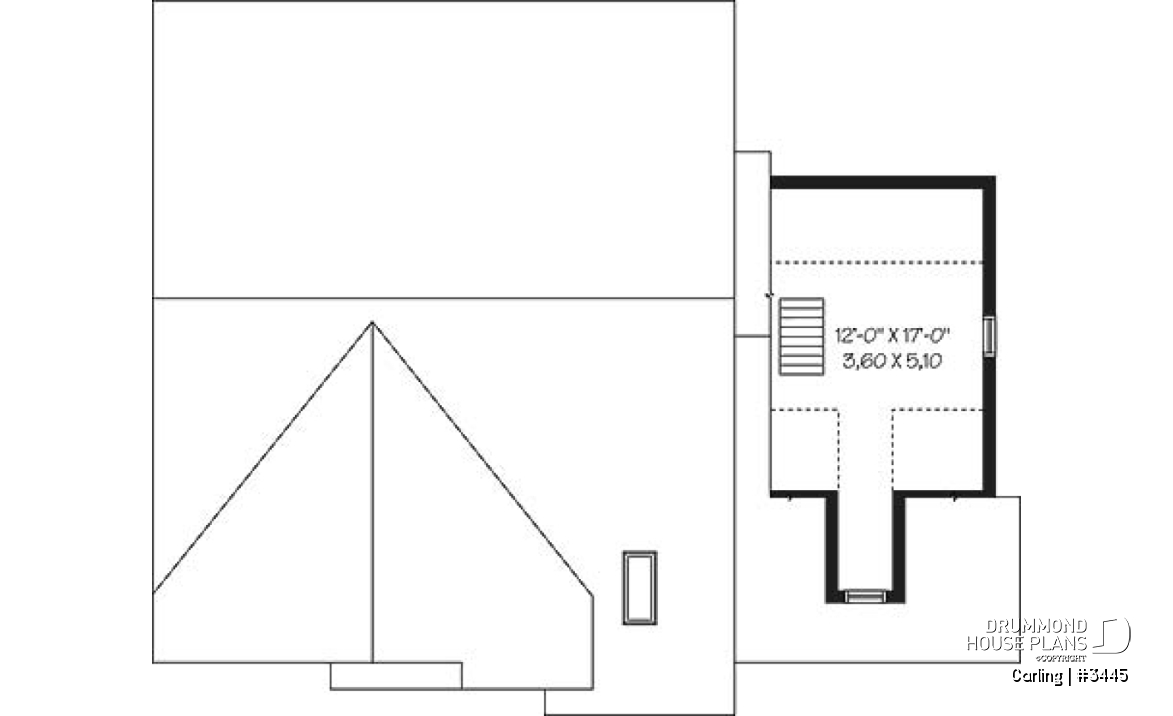 Bonus storage - 3 bedroom split-entry floor plan with balcony, cathedral ceiling, garage and bonus space - Carling