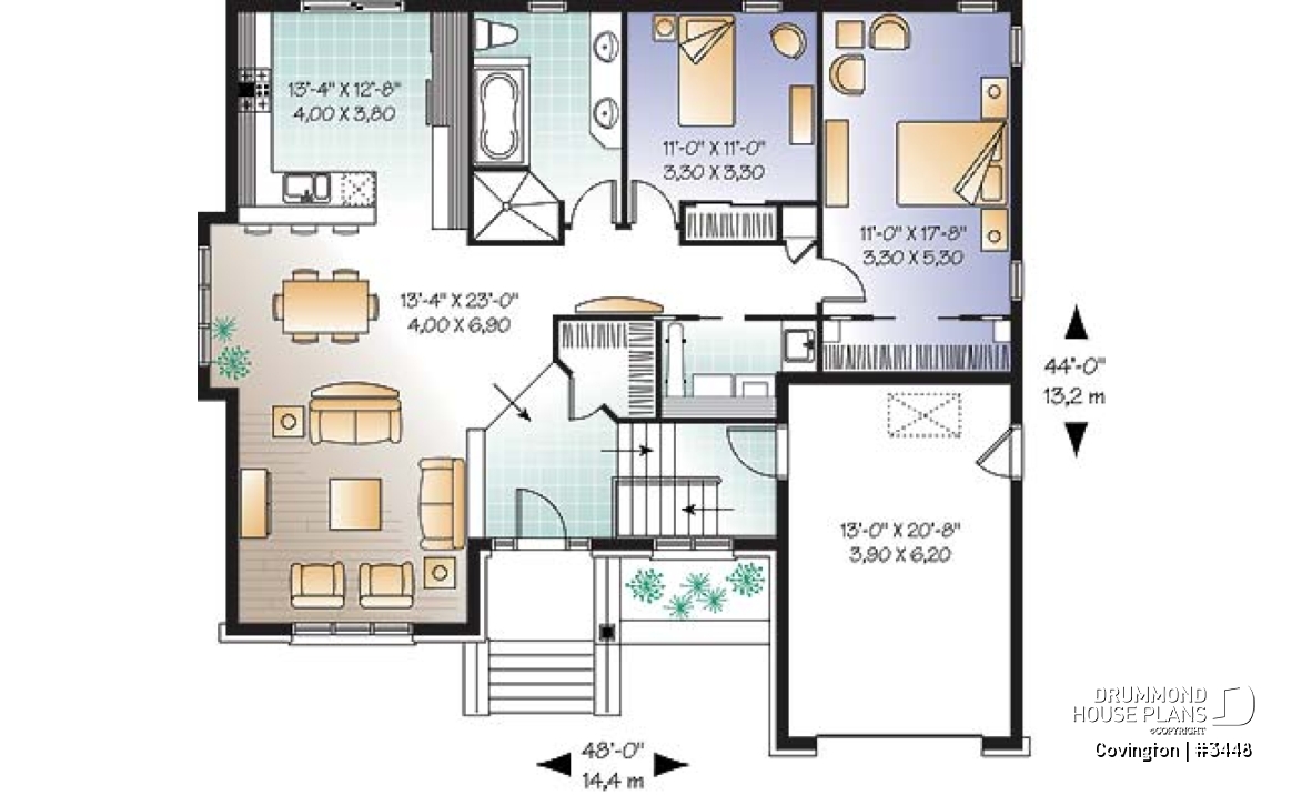 1st level - Single storey, 2 bedroom Craftsmanwith garage and bonus space - Covington