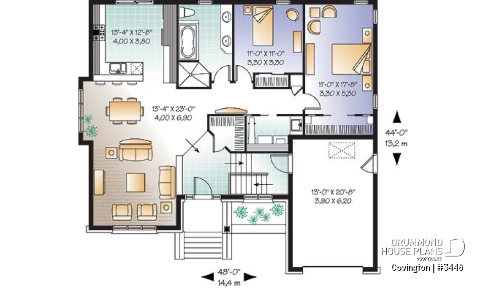 1st level - Single storey, 2 bedroom Craftsmanwith garage and bonus space - Covington