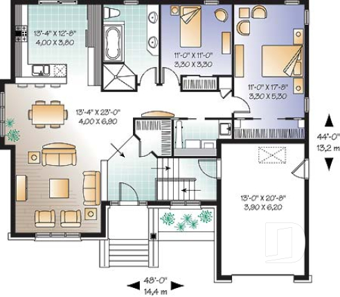 1st level - Single storey, 2 bedroom Craftsmanwith garage and bonus space - Covington