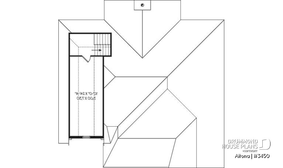 Bonus space - Comfortable 2 bedroom bungalow house plan with formal dining room, fireplace, garage &amp; bonus space - Altona