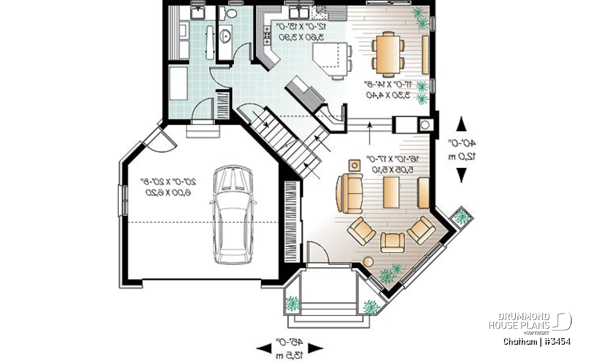 1st level - Stately European 3 bedroom with mezzanine and double garage, cathedral ceiling, sunken living - Chatham