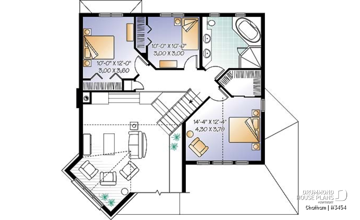 2nd level - Stately European 3 bedroom with mezzanine and double garage, cathedral ceiling, sunken living - Chatham